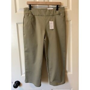Croft & Barrow Effortless Stretch Capri Pants Womens Size 12 Regular Green